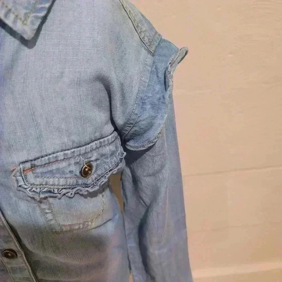 Matilda Jane Lyles Girls Drapery Chambray Shirt Size 10 NWT Denim. - Picture 4 of 13